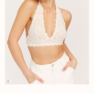 Free people lace halter bra